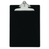 Recycled Plastic Clipboard With Ruler Edge, 1" Clip Capacity, Holds 8.5 x 11 Sheets, Black
