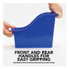 Interlocking Book Bins With Clear Label Pouches, 4.75" x 12.63" x 7", Assorted Colors, 5/Pack