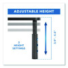 Adjustable Desktop Monitor Riser, For Up To 32" Monitors, 14.57" x 9.25" x 5.51", Black, Supports 44 Lb