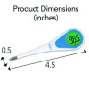 Speedread Digital Thermometer With Fever Insight, White/Blue