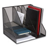 Wire Mesh Combination Organizer, Vertical/Horizontal, 8 Sections, Letter-Size, 12 X 12 X 13.97, Matte Black