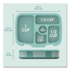 Kids Five-Compartment Bento Box, 8.5" x 6.5" x 2", Seafoam Green