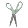 Kleenearth Rice Husk Scissors, Pointed Tip, 8" Long, Straight Sage Blue Handle