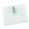 Clear Badge Holders W/Garment-Safe Clips, 3 X 4, White Inserts, 50/Box