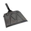 Metal Dust Pan, 12 x 14, 5" Handle, 20-Gauge Steel, Black, 12/Carton