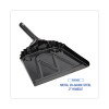 Metal Dust Pan, 12 x 14, 5" Handle, 20-Gauge Steel, Black, 12/Carton