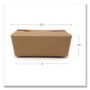 Champpak Carryout Boxes, #4, 7.75 x 5.5 x 3.5, Brown, Paper, 160/Carton
