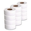 Essential Jrt Jumbo Roll Bathroom Tissue, Septic Safe, 2-Ply, 3.55" x 1,000 Ft, White, 12 Rolls/Carton