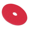 Low-Speed Buffer Floor Pads 5100, 14" Diameter, Red, 5/Carton