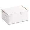 White One-Piece Non-Window Bakery Boxes, 6 x 6 x 3, White, Paper, 250/Carton