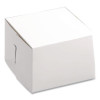 White One-Piece Non-Window Bakery Boxes, 6 x 6 x 4, White, Paper, 250/Bundle