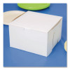 White One-Piece Non-Window Bakery Boxes, 8 x 8 x 5, White, Paper, 100/Carton