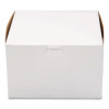 White One-Piece Non-Window Bakery Boxes, 8 x 8 x 5, White, Paper, 100/Carton
