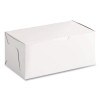 White One-Piece Non-Window Bakery Boxes, 4 x 9 x 5, White, Paper, 250/Carton