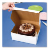 White One-Piece Non-Window Bakery Boxes, 10 x 10 x 3, White, Paper, 200/Carton
