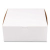 White One-Piece Non-Window Bakery Boxes, 10 x 10 x 4, White, Paper, 100/Carton
