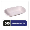 Savaday Molded Fiber Food Tray, 7 x 9, Beige, Paper, 250/Bag, 500/Carton