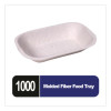 Savaday Molded Fiber Food Tray, 4 x 6, Beige, Paper, 250/Bag, 4 Bags/Carton