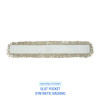 Industrial Dust Mop Head, Cotton, 48 x 3, White