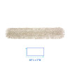 Industrial Dust Mop Head, Cotton, 48 x 3, White