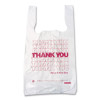 Thank You High-Density Shopping Bags, Have a Nice Day Labeling, Cut-Out Handles, 10" x 5" x 19", White/Red, 2,000/Carton