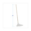 Handle/Deck Mops, #12 White Rayon Head, 48" Natural Wood Handle, 6/Pack