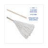 Handle/Deck Mops, #12 White Rayon Head, 48" Natural Wood Handle, 6/Pack