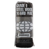 Industrial-Quality Steel Wool Hand Pads, #1 Medium, Steel Gray, 16 Pads/Sleeve, 12 Sleeves/Carton