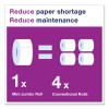 Advanced Jumbo Bath Tissue, Septic Safe, 1-Ply, 3.48" x 1,200 Ft, White, 12 Rolls/Carton