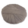 Radial Steel Wool Pads, Grade 2 (Coarse): Stripping/Scrubbing, 17" Diameter, Gray, 12/Carton