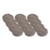 Radial Steel Wool Pads, Grade 2 (Coarse): Stripping/Scrubbing, 20" Diameter, Gray, 12/Carton