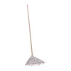 Handle/Deck Mops, #20 White Cotton Head, 54" Natural Wood Handle