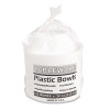 Plastic Dinnerware, Bowl, 12 Oz, White, 125/Pack