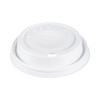 Cappuccino Dome Sipper Lids, Fits 12 Oz Hot Cups, Plastic, White, 1,000/Carton
