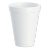 Foam Drink Cups, 12 Oz, White, 25/Bag,  40 Bags/Carton