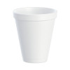 Foam Drink Cups, 12 Oz, Squat, White, 1,000/Carton