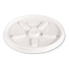 Plastic Lids For Foam Cups, Bowls And Containers, Vented, Fits 6 Oz To 14 Oz, White, 100/Pack, 10 Packs/Carton