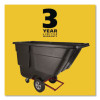 0.5 Cu Yd Brute Rotomolded Tilt Truck, 450 Lb Capacity, Black