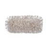 Industrial Dust Mop Head, Cotton, 12 x 5, White