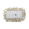Industrial Dust Mop Head, Cotton, 12 x 5, White
