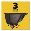 1 Cu Yd Brute Rotomolded Tilt Truck, 850 Lb Capacity, Black