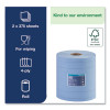 Industrial Paper Wiper, 4-Ply, 11 x 15.75, Unscented, Blue, 375 Wipes/Roll, 2 Rolls/Carton