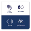 Industrial Paper Wiper, 4-Ply, 11 x 15.75, Unscented, Blue, 375 Wipes/Roll, 2 Rolls/Carton