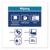 Industrial Paper Wiper, 4-Ply, 10 x 15.75, Unscented, Blue, 190 Wipes/Roll, 4 Roll/Carton