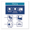 Industrial Paper Wiper, 4-Ply, 12.8 x 16.5, Unscented, Blue, 180/Carton