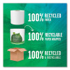 100% Recycled Bathroom Tissue,  Individually Wrapped Rolls, Septic Safe, 2-Ply, White, 500 Sheets/Roll, 60 Rolls/Carton