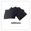 Cocktail Napkins, 1-Ply, 9 x 9, Black, 4,000/Carton