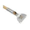 Clip-On Dust Mop Handle, Lacquered Wood, Swivel Head, 1" Dia x 60", Natural