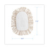 Wedge Dust Mop Head, Cotton, 17.5 x 13.5, White