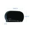 Jumbo Twin Toilet Tissue Dispenser, 20.25 x 6 x 12.25, Black